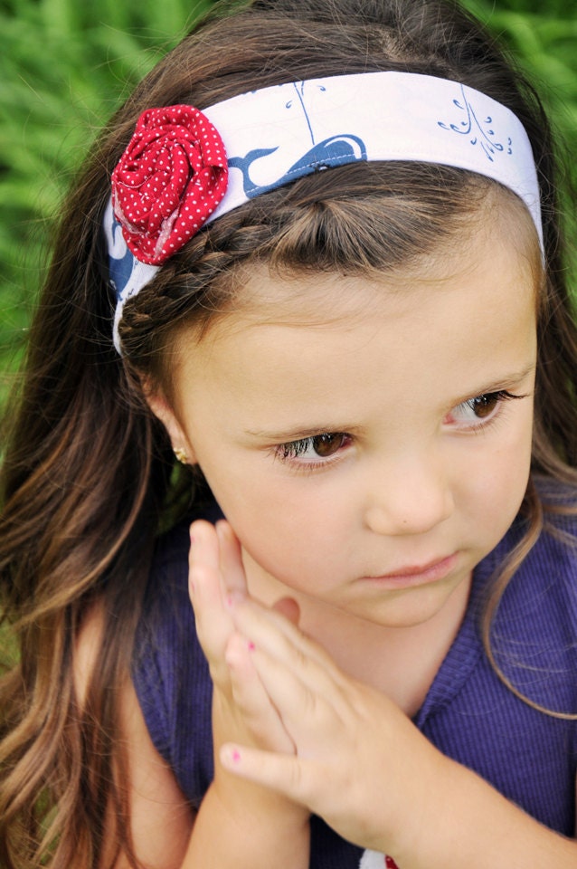 White and Blue Whales Head Band