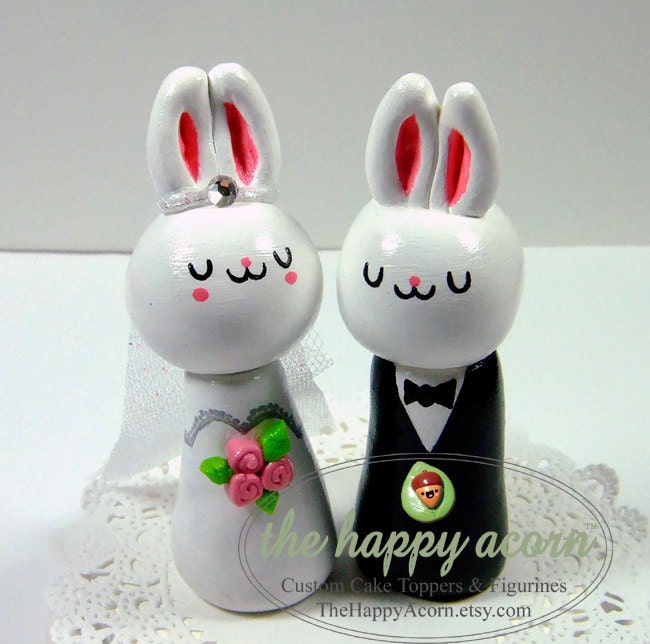 Wedding Cake Topper Bunny Rabbits