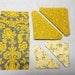 Quilt Blocks Kit Yellow and Grey Pre Cut by SEWFUNQUILTS