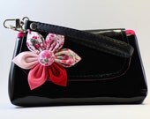 Black Clutch, Wallets Fabric Cases, Fabric Wallets, Gadget Wallet iPhone Samsung Galaxy, CellPhone Case, Padded