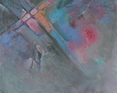Abstract Mixed Media, 10x10" OOAK Painting, "Layers II"  Daily Painting