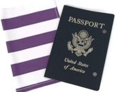 Purple Stripe Passport Cover Ready to Ship with FREE USPS Priority Mail