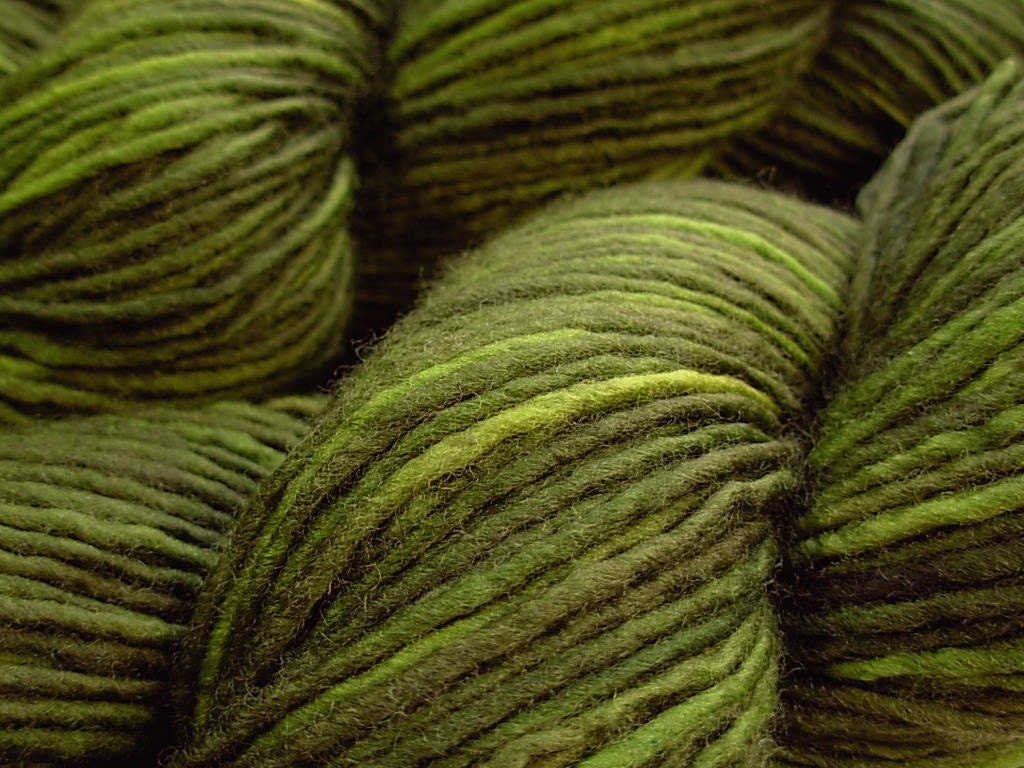 DK Weight Superwash Merino Wool Singles Yarn - Moss Tonal - Hand Dyed Yarn, Knitting Craft Supplies