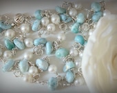 Necklace - Larimar and Pearl