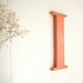 wall decoration Letter I wood letter coral melon 12" cottage chic distressed