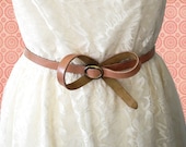 BOW BELT - bow accessory - pink bow - Thin belt -  skinny belt -  pink Leather belt - waist belts - leather belt - gift for her
