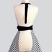 Sweetheart Retro Apron / Cute Retro Womens Apron in Black and White Michael Miller Ta dots Super Cute