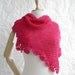 Free Shipping Handmade Fuchsia Triangle  Midi Shawl scarf collar Capelet Cowl