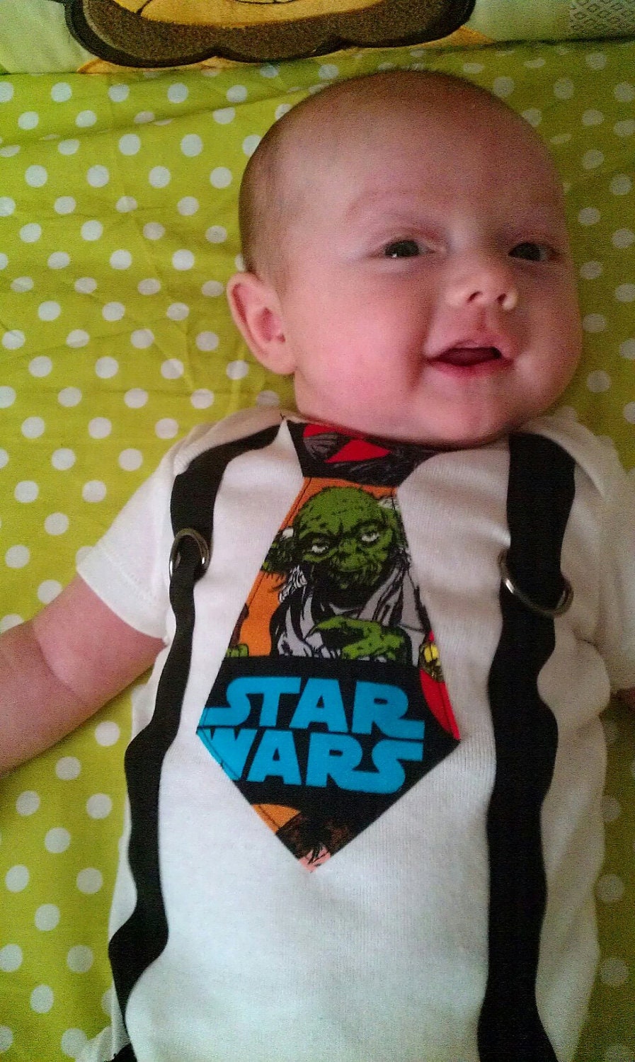 Star Wars Character Tie and Suspenders Onesie