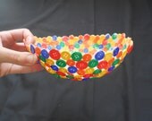 Recycled Button Bowl- Bright Party Colors