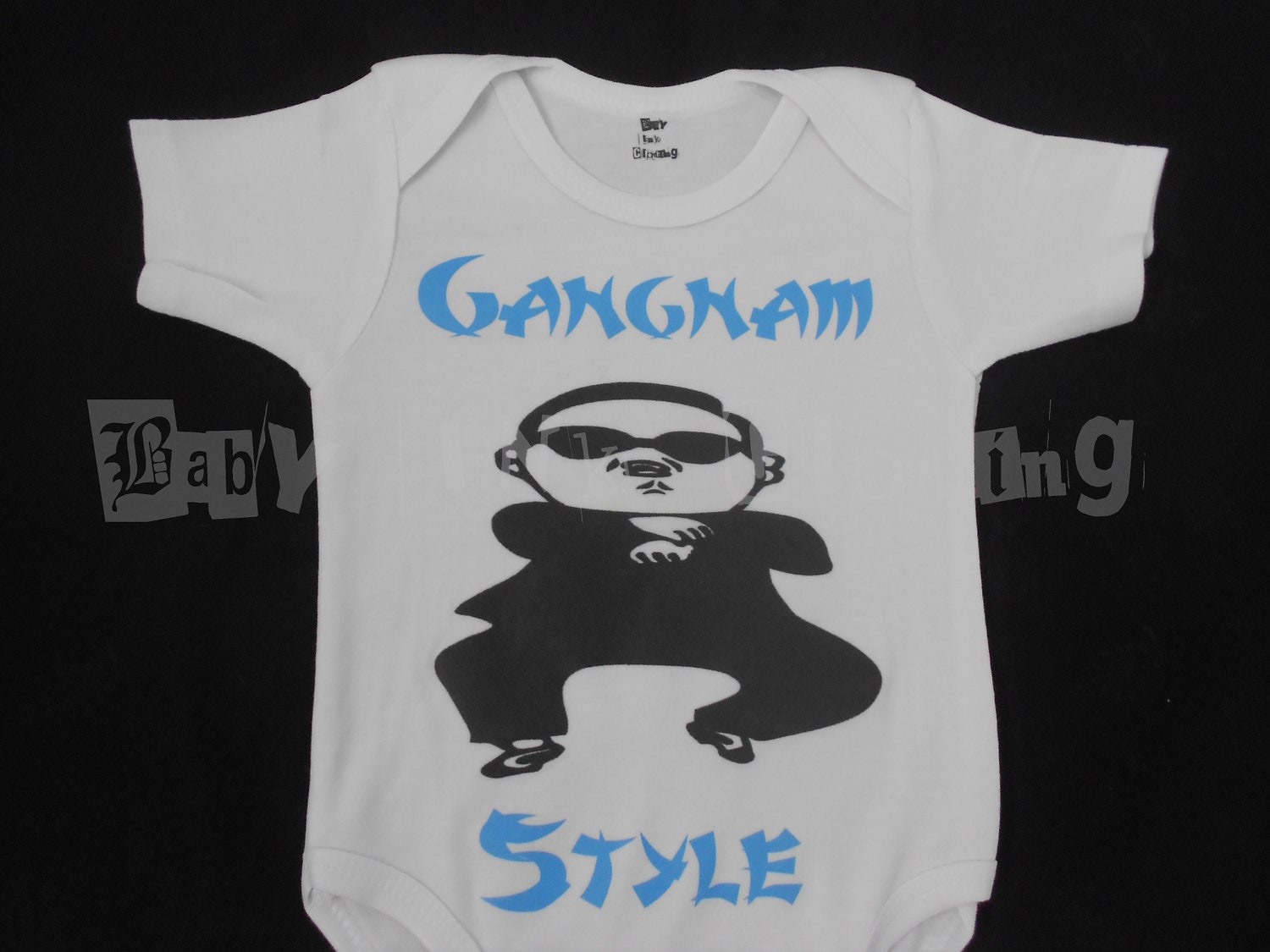 Gangnam Style (Blue Font) onesie