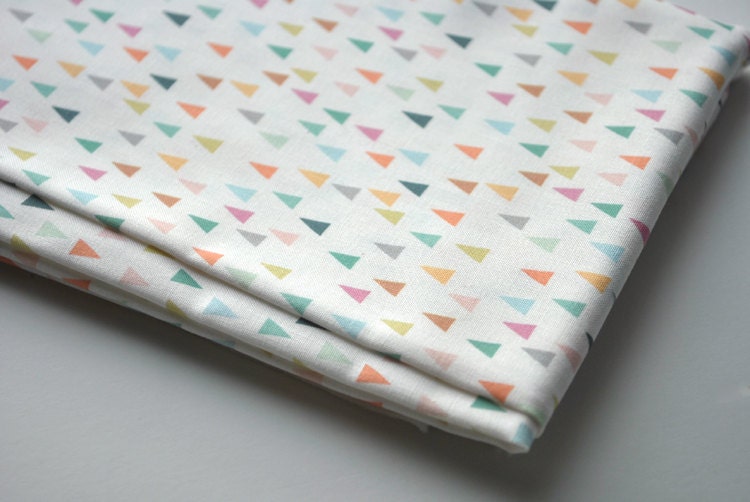 mountains - pastel fabric - fat quarter - triangle fabric - geometric fabric