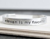 Eleventh Doctor Who Matt Smith bracelet aluminum adjustable hand stamped mens womens unisex funny geekery british english