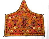 Vintage Indian Embroidery, Kutch antique textile, ganesh sthapan wall hanging