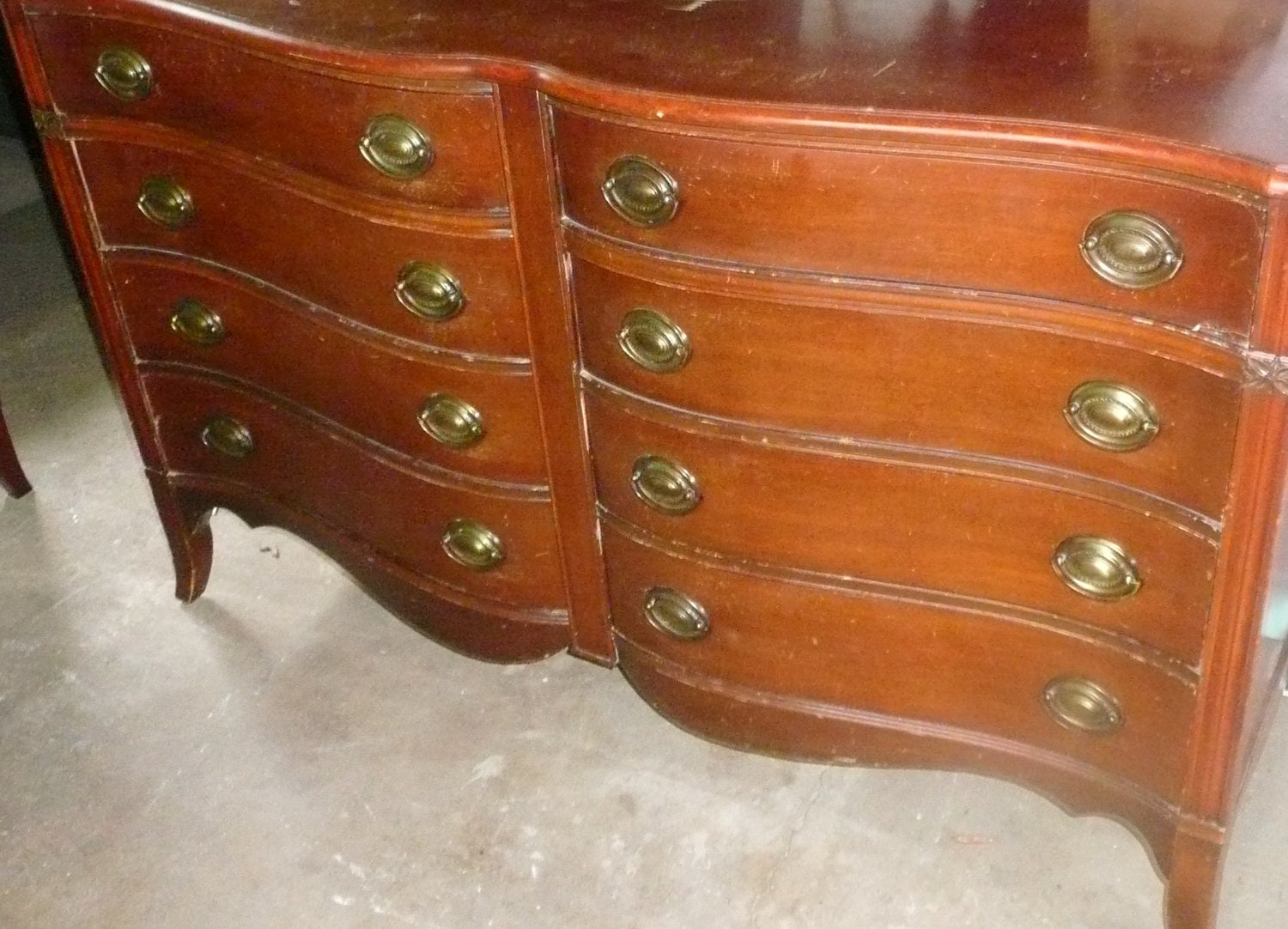 Dresser Serpentine Style Vintage Custom PAINT to ORDER Poppy Cottage