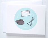 Rock Paper Scissors Note Card