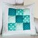 Sale--Puff Pillow in Turquoise-READY TO SHIP