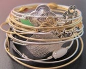 Mystery Bangle Bracelet, Grab Bag Jewelry Surprise, Gold & Silver Bangle Bracelets