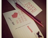 Wedding Save the Date - Block Text Words Type available as PDF DIY
