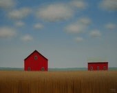 FARM PAINTING PORTRAIT Farm Art 14" x 11"  Original Custom Painting Commissioned Barn Art Farm Art Family Farm Portrait Heirloom Art Gift