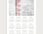 2013 Calendar - Love - A4 Photography Wall Calendar - Paris Love Graffiti 2013 Valentine's Day Poster Print Wall Calendar