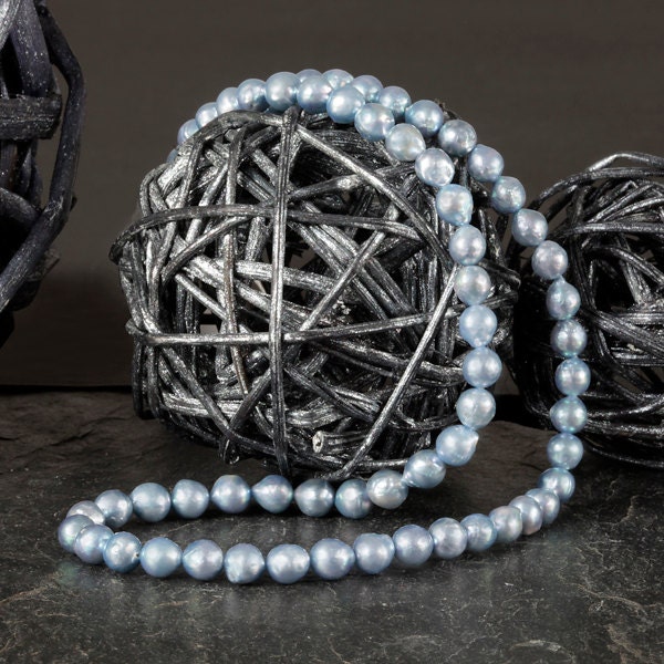 Baroque Gray Cultured Akoya Pearl Necklace
