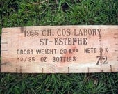 Antique Bordeaux Wine Crate Panel Chateau Cos Labory