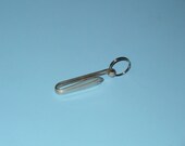 Vintage Art Deco Scroll Pattern Sterling Silver Spoon Handmade Key Fob Key Chain-Collectible Unique Jewelry