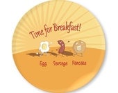 Time for Breakfast with Egg Sausage & Pancake Plate