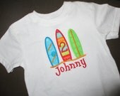 Personalized Surf Board Birthday Shirt or Bodysuit