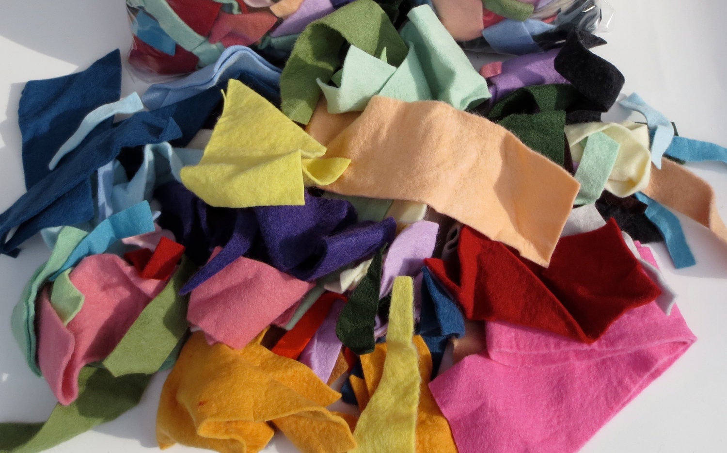 Grab bag of hand dyed felt...