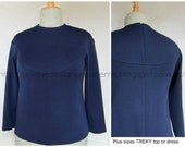 TREKY Top or dress pattern for PLUS SIZES.-