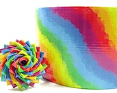 Rainbow Print Duct Tape Rose Ring