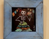 Cinco de Mayo Retablo Day of the Dead Senorita All Souls fiesta party
