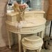 Painted Cottage Chic Shabby Cream Romantic Vanity
