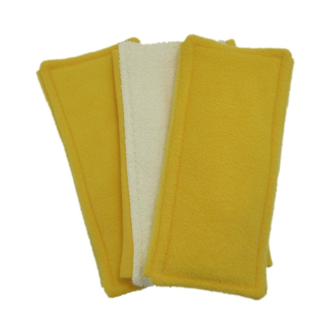 3 Swiffer Pads - double sided pads - Reversible & Reusable - yellow