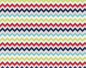 Red and Blue Chevron Fabric Dress Up Days by Riley Blake