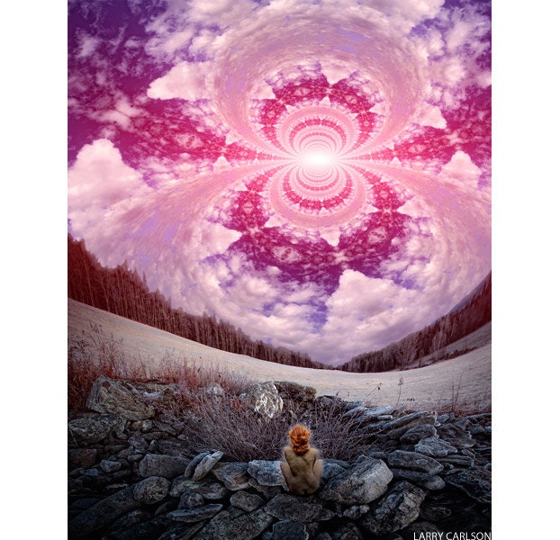 Skryer...16x20 matted fine art photograph collage / giclee print