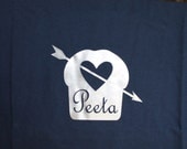 CLEARANCE Hunger Games inspired Peeta t-shirt in navy size Adult XL