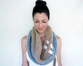 INSTANT DOWNLOAD Crochet PATTERN color block Cinch Cowl pdf diy scarf warmer shrug for her