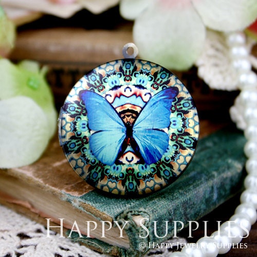 New Technology - 1pcs 33mm (PL-33-175) Handmade Antique Bronze Brass Photo Locket Pendant / Charm