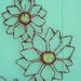 Barbed Wire Art Red Poinsettia Trio Christmas Decor Wall or Door Hanging