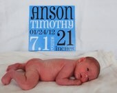 Birth Announcement Subway Art Baby Sign