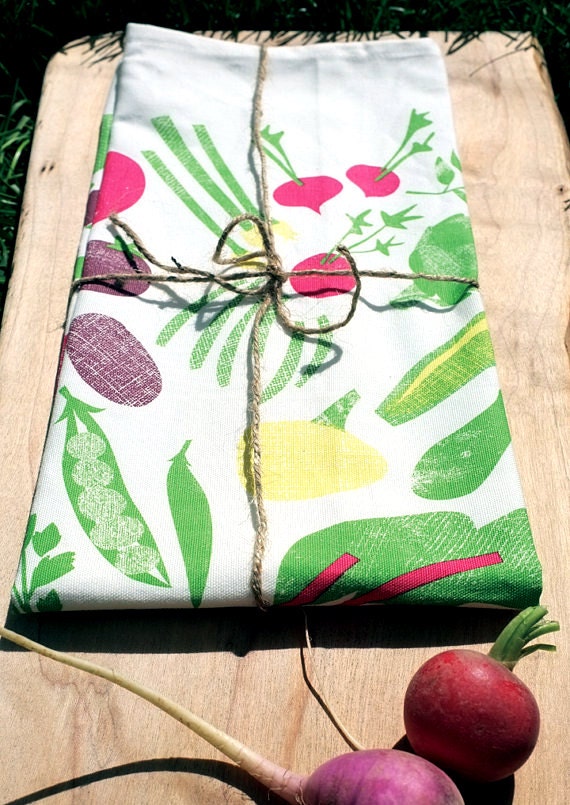 100% organic cotton tea towel - endless harvest