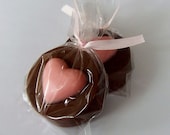 1 DOZEN Chocolate Covered Oreos -- BUBBLE HEART  -- Wedding, Baby Shower, Bridal Shower favors, Anniversary gift