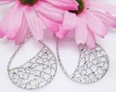 Silver Tree Leaf Branch Earrings - Matte Silver Earrings - Fashion Jewelry - Dangle