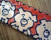 Three Little Pink Pigs tapas tray or spoon rest