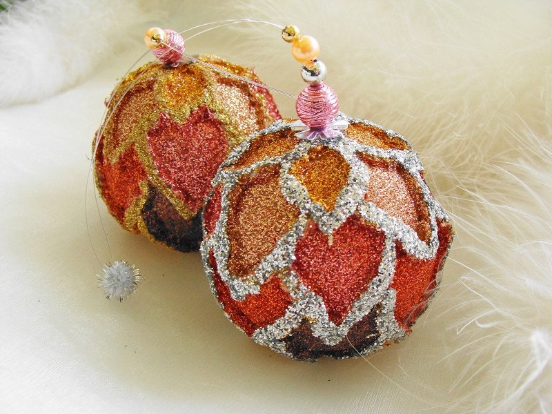 Christmas Ornaments, Glitter Ornaments, Christmas Baubles, Christmas Decoration, Tree Ornament