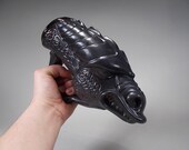 Celtic Dragon Beer Mug , Cup , Drinking Horn - 20 oz. - Gift Idea for Celebrations, Weddings, in Satin Black glaze(20oz)