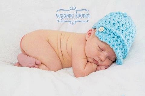 Tiffany Blue Newsboy Cap Newborn Baby Boy Photo Prop